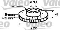 Disc frana PEUGEOT 407 2,2-3,0 330X30