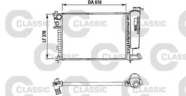 Radiator, racire motor PEUGEOT 306 1,1-2,0 93-02 +/-AC