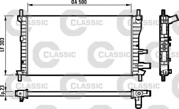 Radiator, racire motor FORD FIESTA 1,0/1,3 95-