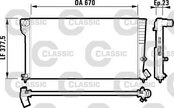 Radiator, racire motor CITROEN XSARA/PEUGEOT 306 1,8-1,9 97-02