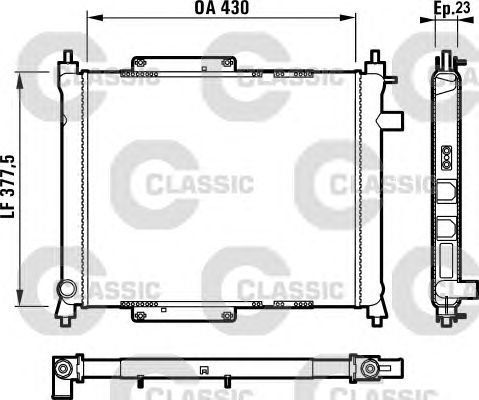 Radiator, racire motor ROVER 200/400/45 1,4-1,8 -AC