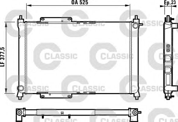 Radiator, racire motor ROVER SERIE 200 1.4 PETROL/FUEL 11/1995>11/1999 CLASSIC