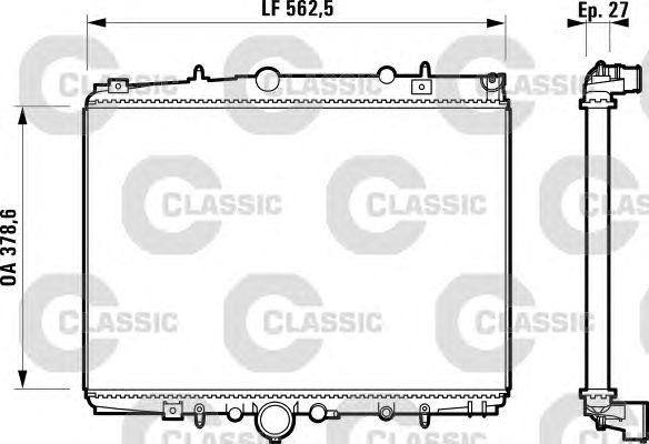 Radiator, racire motor CITROEN C5/PEUGEOT 406 2,0 99-