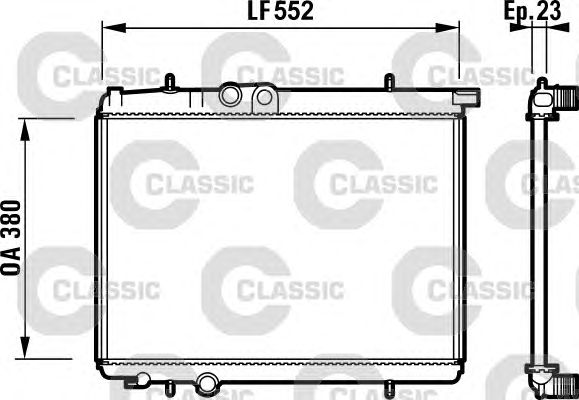 Radiator, racire motor PEUGEOT 206 1.1I/1.4I/1.6I/MANUAL