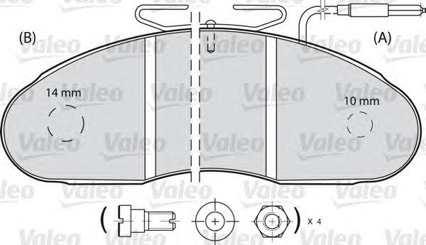 set placute frana,frana disc