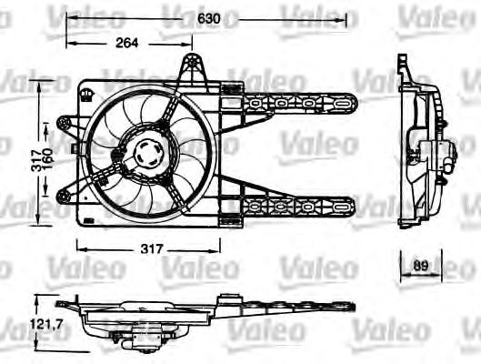 motor electric,ventilator FIAT PUNTO 1,1B 55