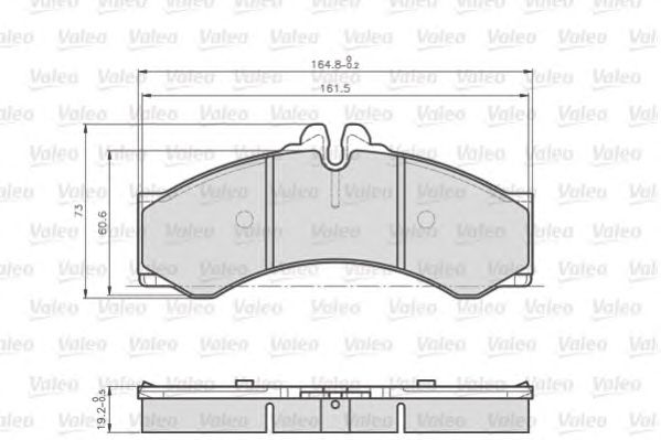 set placute frana,frana disc MERCEDES-BENZ SPRINTER 95-06 164,8x73x20 PERROT