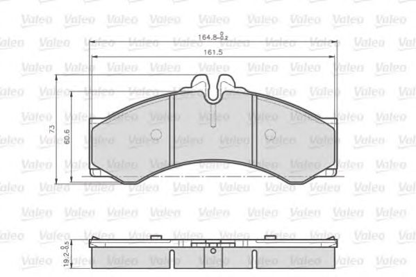 set placute frana,frana disc MERCEDES-BENZ SPRINTER 208-414 95- 164,8x73x20 BOSCH