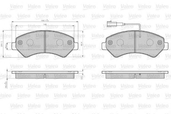 set placute frana,frana disc CITROEN JUMPER 2,2-3,0HDI 06- 169,1x69,1x19 BREMBO