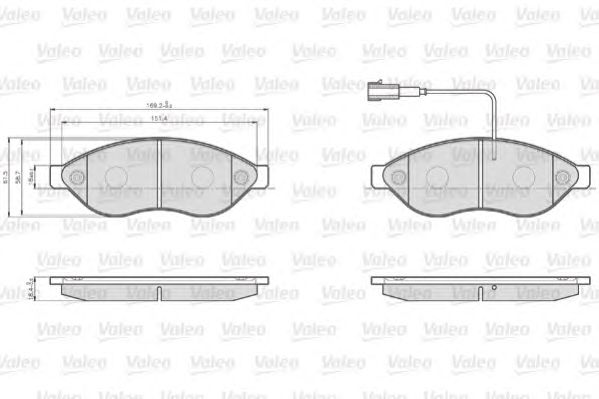 set placute frana,frana disc FIAT DUCATO 06- 169,2x61,5x19,2 BREMBO