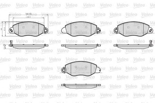 set placute frana,frana disc FORD TRANSIT 2,4D 00-06 168,9x65x18,4 BOSCH