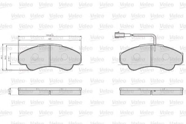 set placute frana,frana disc CITROEN JUMPER 2,0-2,8HDI 02- 164,8x69,2x19 BREMBO