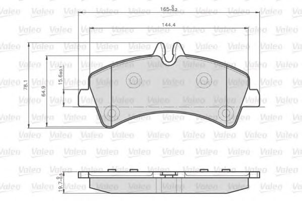 set placute frana,frana disc MERCEDES-BENZ SPRINTER 5-T 509/511/515/518CDI 06/06- 165x78,1x20,5 BOSCH