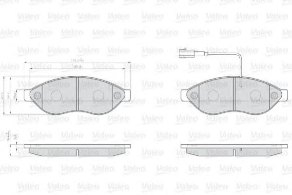 set placute frana,frana disc FIAT DUCATO 2,0-3,0D 06- 169,2x61,5x19,2 BREMBO