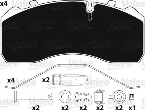 set placute frana,frana disc MERCEDES-BENZ ATEGO 1215-1528 98-