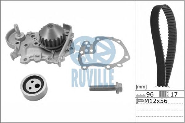 Set pompa apa + curea dintata RENAULT CLIO/LOGAN 1,4 96Z