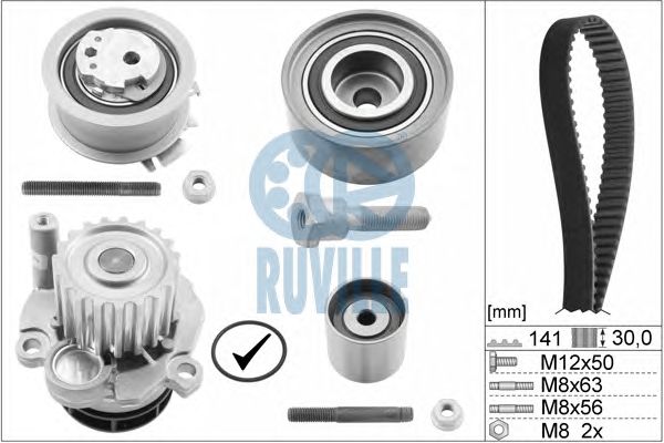 Set pompa apa + curea dintata VW 2,0TDI 03- 141Z A3 GOLF 5