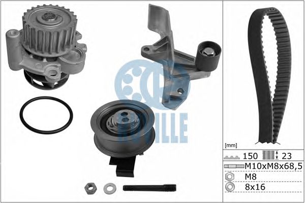 Set pompa apa + curea dintata VW 1,8-1,8T 97- A4/A6/PASSAT