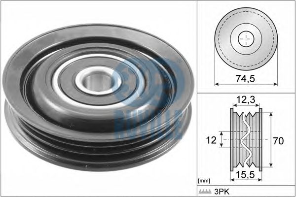 Rola ghidare/conducere, curea transmisie NISSAN MICRA 03- 1,0-1,4