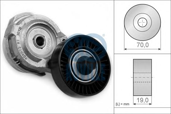 intinzator,curea transmisie CHRYSLER PT CRUISER 2,4 00-