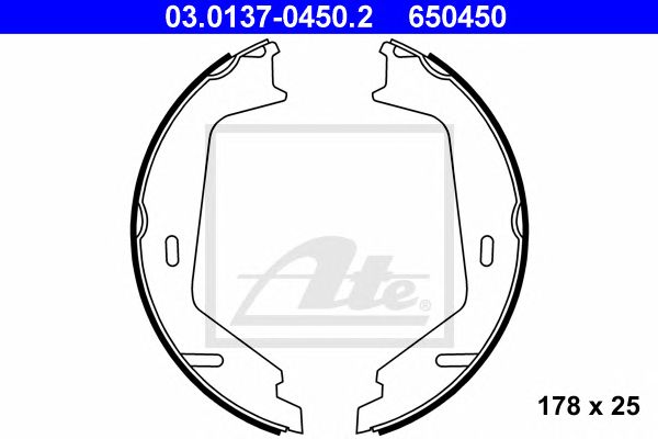 Set saboti frana, frana de mana VOLVO S60/S80/V70/XC70/XC90 98- 178 X 25