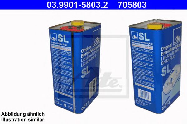 Lichid pentru frana ATE - SL DOT 4 - 5 litri