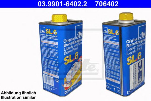 Lichid pentru frana ATE - SL.6 DOT 4 (ESP/ASR) - 1 litru