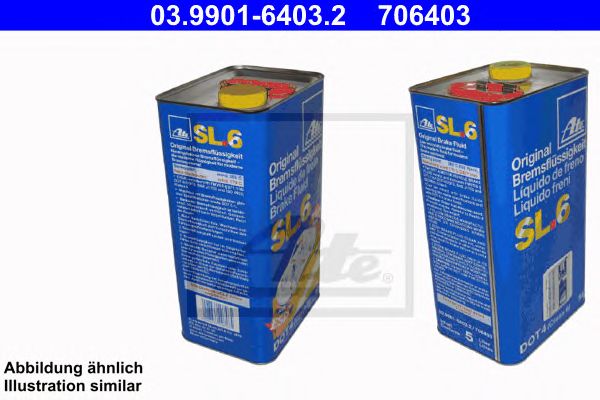 Lichid pentru frana ATE - SL.6 DOT 4 (ESP/ASR) - 5 litri