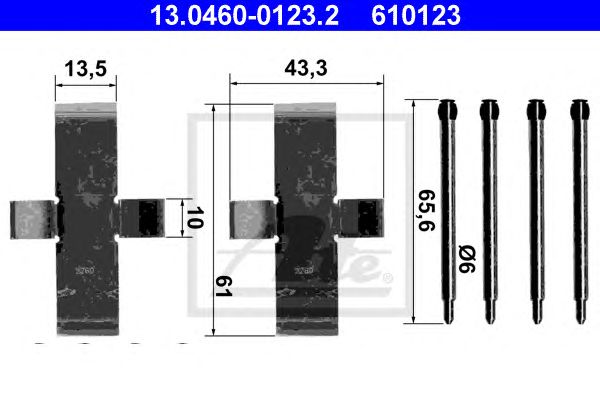 Set accesorii, placute frana