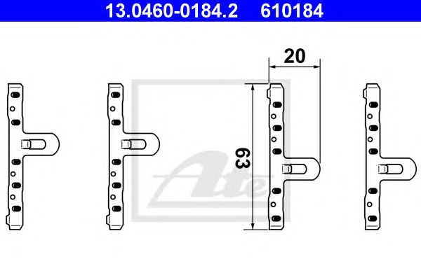 Set accesorii, placute frana