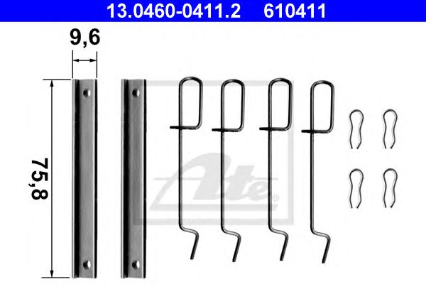 Set accesorii, placute frana