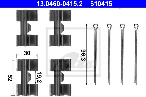 Set accesorii, placute frana