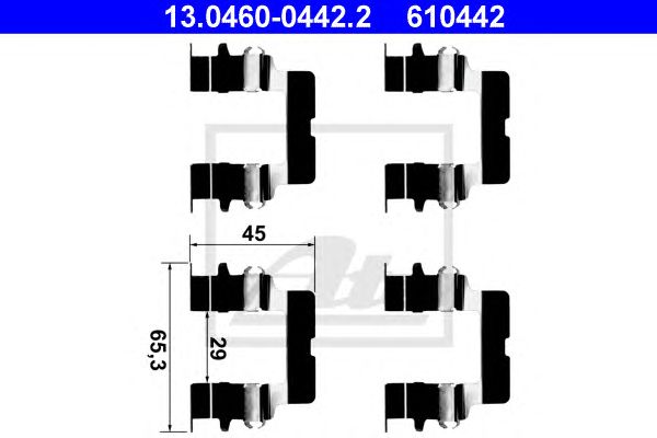 Set accesorii, placute frana