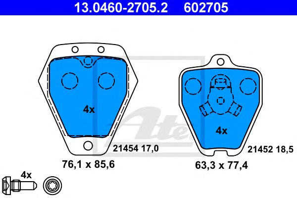 set placute frana,frana disc