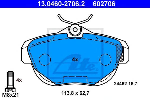 set placute frana,frana disc