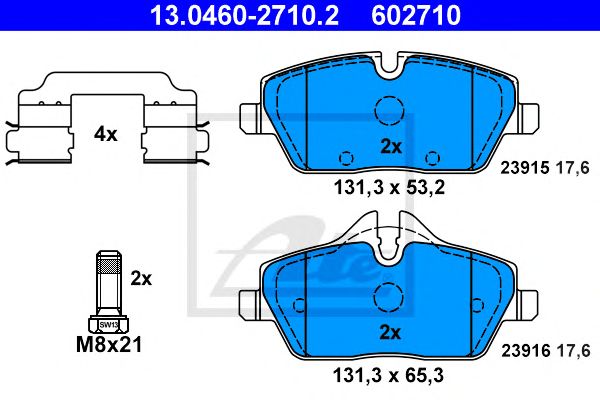 set placute frana,frana disc