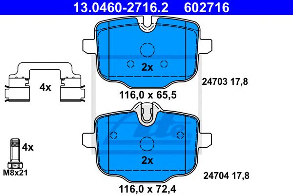 set placute frana,frana disc BMW F10 525-550B/D 10-