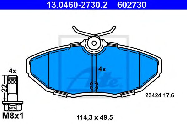 set placute frana,frana disc