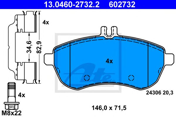 set placute frana,frana disc