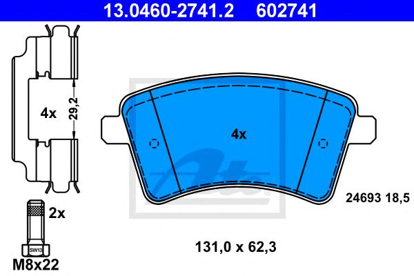 set placute frana,frana disc