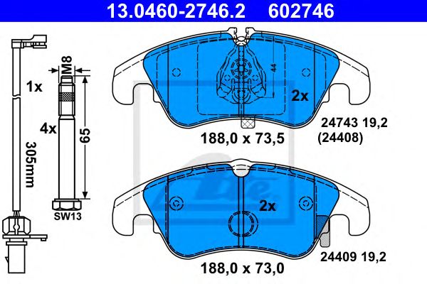 set placute frana,frana disc VW A4/A5 07-/A6 09- 320MM