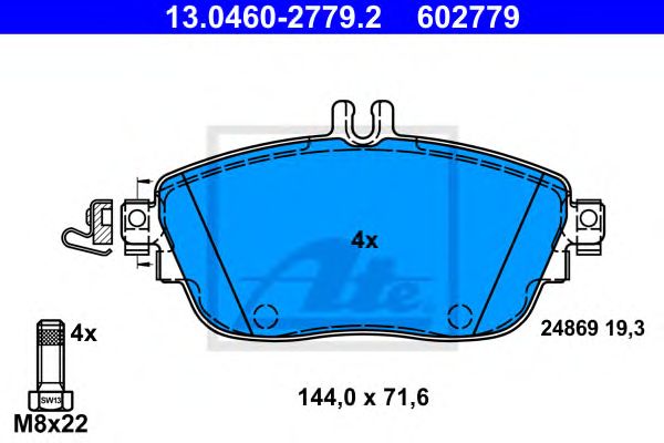 set placute frana,frana disc MERCEDES-BENZ W176/W246/X156 11-