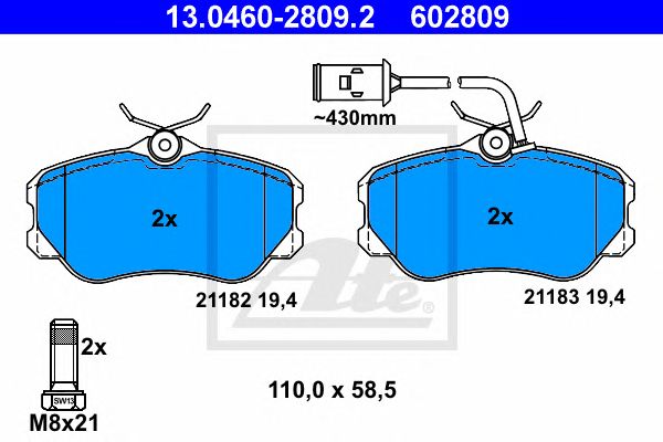 set placute frana,frana disc