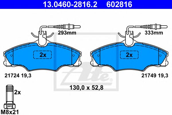 set placute frana,frana disc