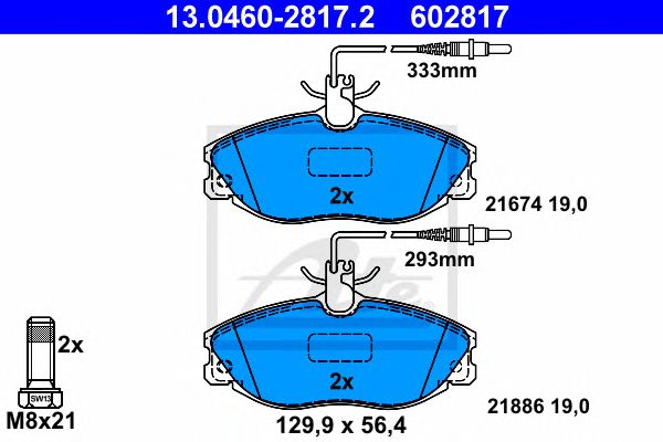 set placute frana,frana disc