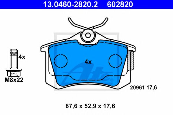 set placute frana,frana disc