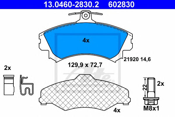 set placute frana,frana disc