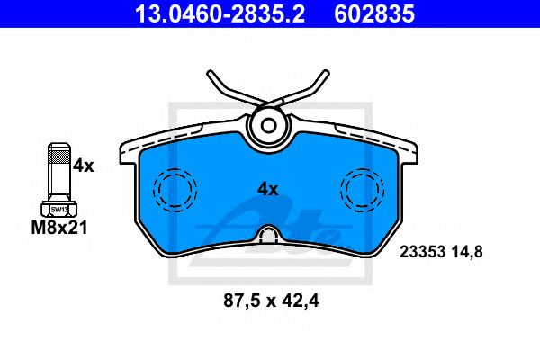 set placute frana,frana disc