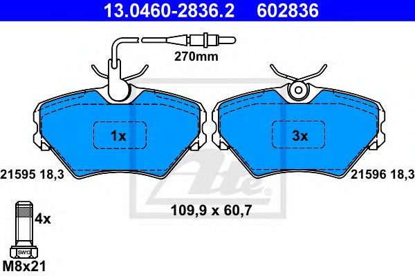 set placute frana,frana disc