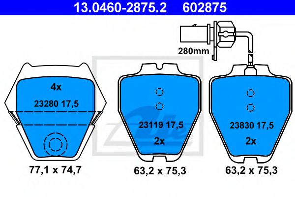 set placute frana,frana disc